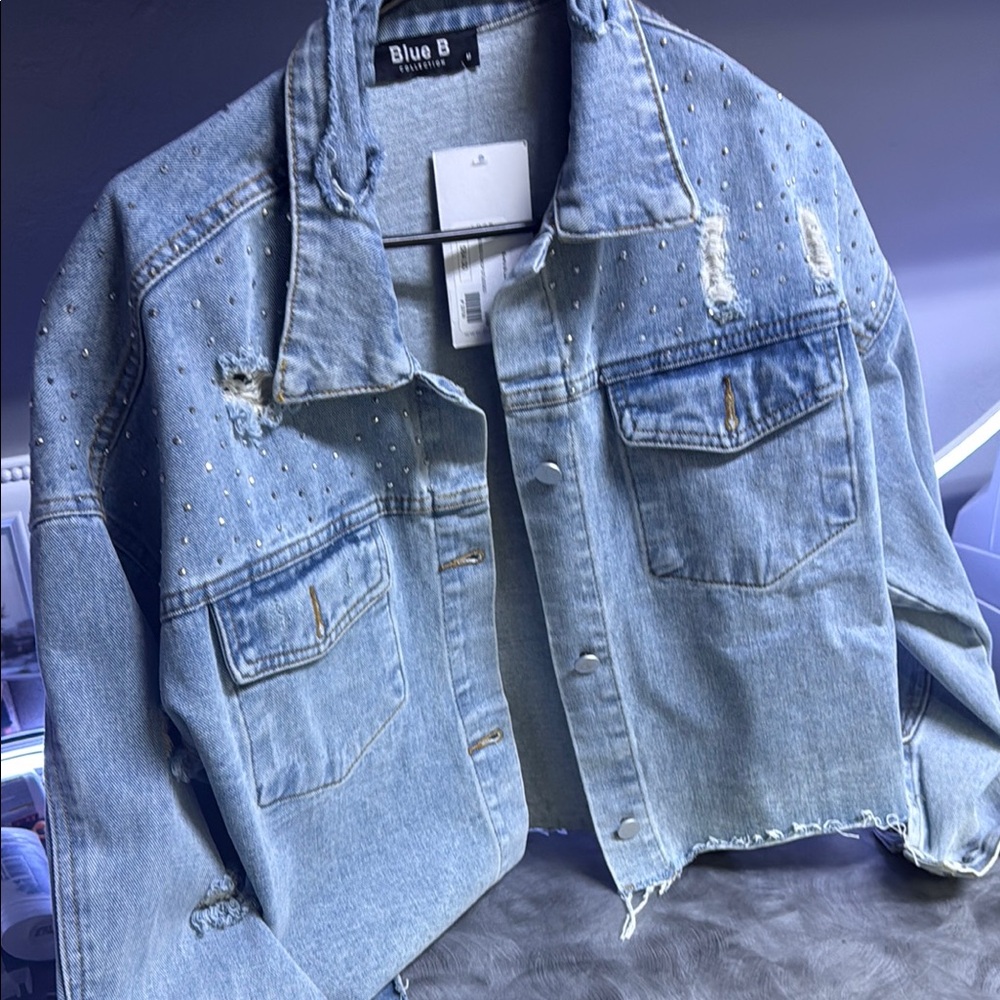 Women's Distressed Jean Jacket